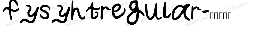 fysyhtregular字体转换
