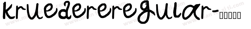kruedereregular字体转换