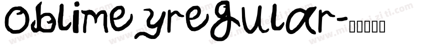 oblimeyregular字体转换