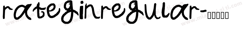 rateginregular字体转换