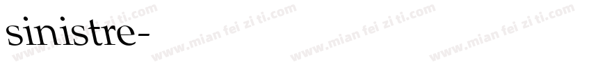 sinistre字体转换