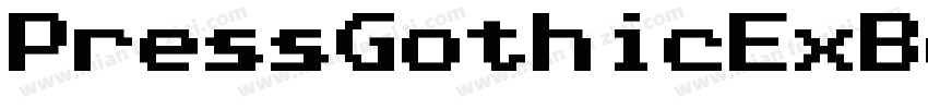 PressGothicExBold字体转换