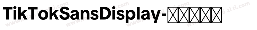 TikTokSansDisplay字体转换