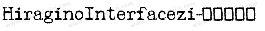 HiraginoInterfacezi字体转换
