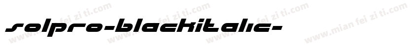 SolPro-BlackItalic字体转换