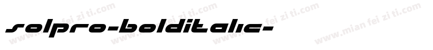 SolPro-BoldItalic字体转换