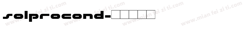 SolProCond字体转换