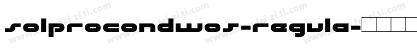 SolProCondW05-regula字体转换