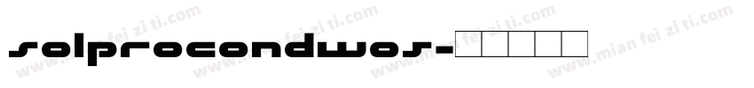 SolProCondW05字体转换