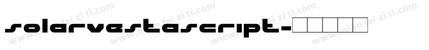 solarvestascript字体转换
