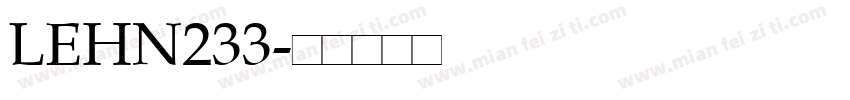 LEHN233字体转换