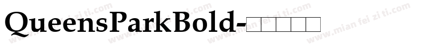QueensParkBold字体转换