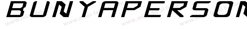 BunyaPersonalThin-PMr2字体转换