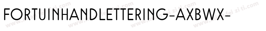 FortuinHandlettering-axBWx字体转换