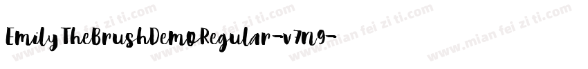 EmilyTheBrushDemoRegular-v7n9字体转换