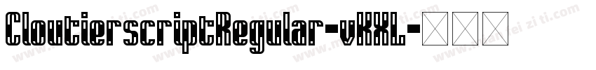 CloutierscriptRegular-vKXL字体转换