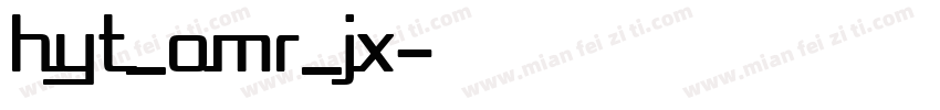 HYT_OMR_Jx字体转换
