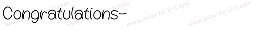Congratulations字体转换