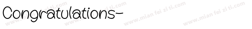 Congratulations字体转换