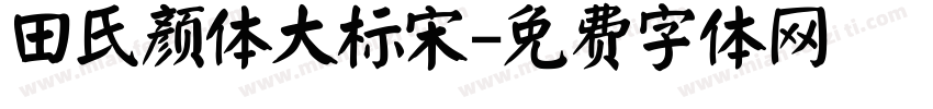 田氏颜体大标宋字体转换