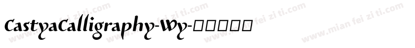 CastyaCalligraphy-Wy字体转换