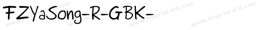 FZYaSong-R-GBK字体转换