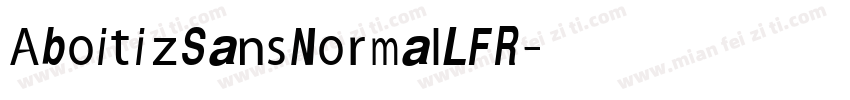 AboitizSansNormalLFR字体转换