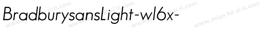 BradburysansLight-wl6x字体转换