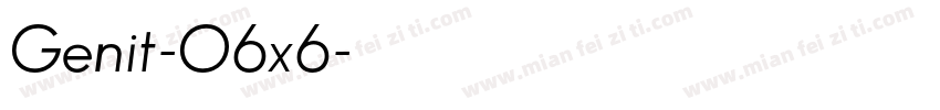 Genit-O6x6字体转换