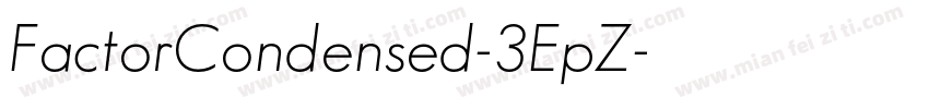 FactorCondensed-3EpZ字体转换