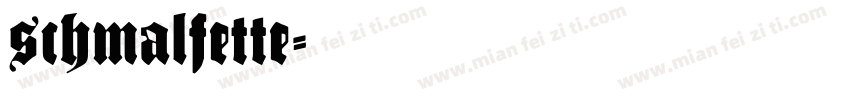 schmalfette字体转换