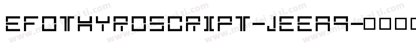 Efothyroscript-jEEA9字体转换