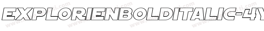 ExplorienBoldItalic-4Ya4字体转换