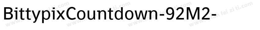 BittypixCountdown-92M2字体转换