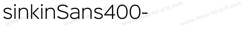 sinkinSans400字体转换