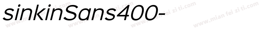 sinkinSans400字体转换