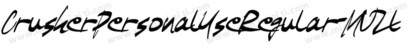 CrusherPersonalUseRegular-MVZlr字体转换