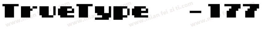 TrueType字体-177字体转换