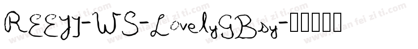 REEJI-WS-LovelyGBsy字体转换
