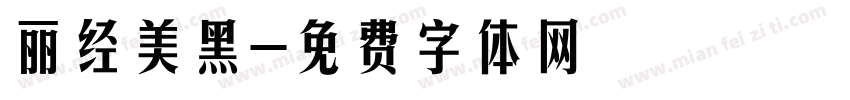 丽经美黑字体转换