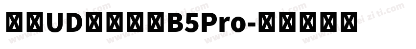 文鼎UD晶熙黑體B5Pro字体转换