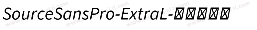 SourceSansPro-ExtraL字体转换