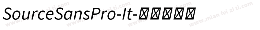 SourceSansPro-It字体转换