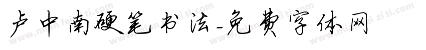 卢中南硬笔书法字体转换