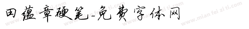 田蕴章硬笔字体转换