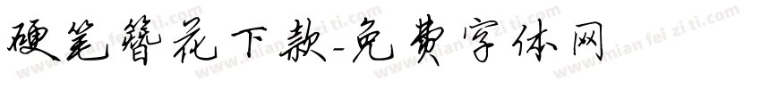 硬笔簪花下款字体转换