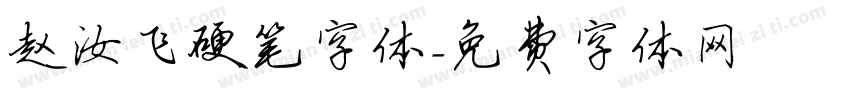 赵汝飞硬笔字体字体转换