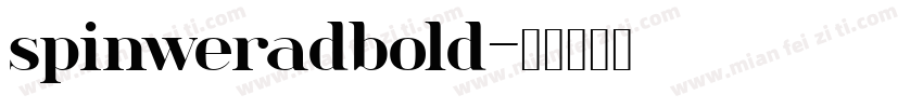spinweradbold字体转换