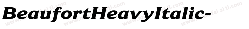 BeaufortHeavyItalic字体转换