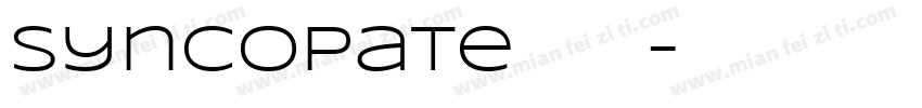 Syncopate字体字体转换